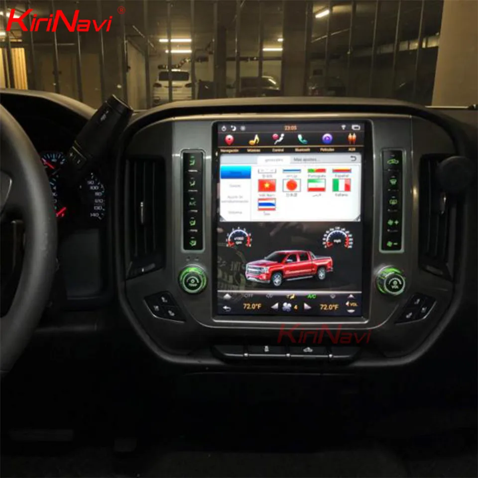 KiriNavi 12,1 ''1 Din Android 8,1 автомобильный Радио gps навигация для Chevrolet Silverado GMC автомобильный Dvd мультимедийный плеер WIFi