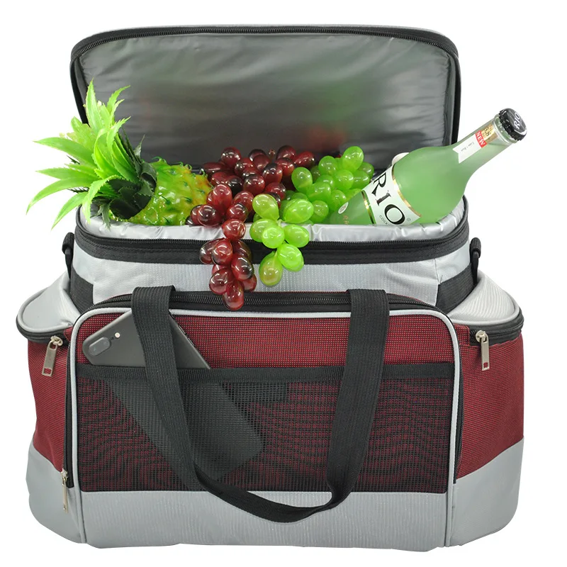 

DC 12V Car Ice Pack Outdoor Picnic Package Cooling Oxford Cloth 13L Cooler Refrigerator Fridge With Charger