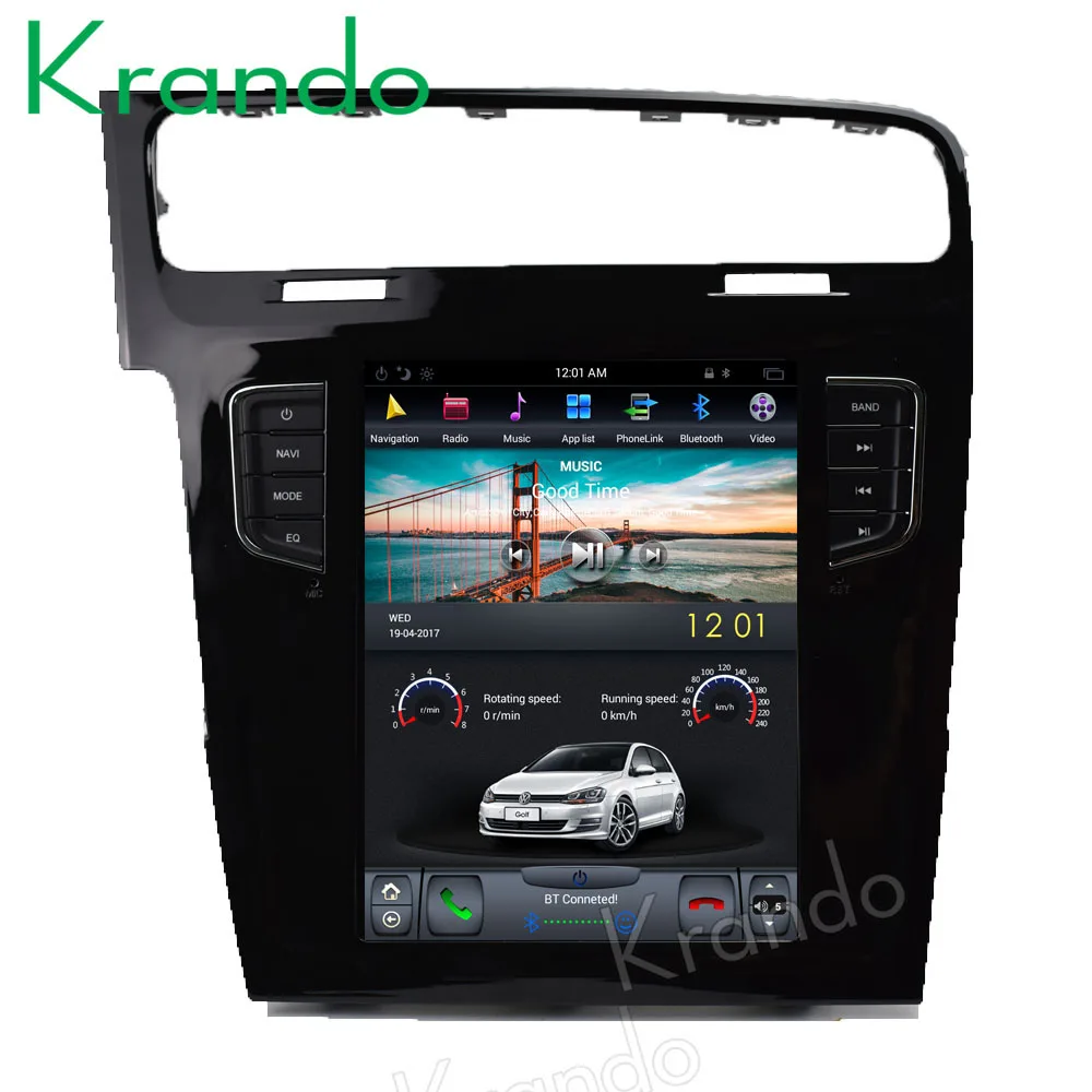 

Krando Android 8.1 10.4" Tesla Vertical screen car audio radio gps system for VW for Volkswagen Golf 7 2013+ dvd navigation