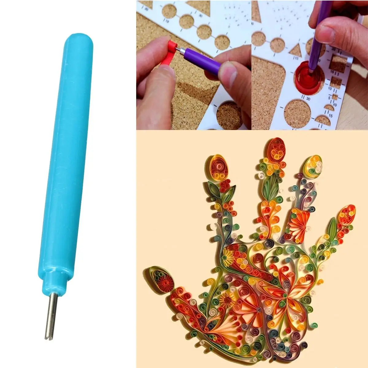 

New Arrival Random Color Origami Scrapbooking Slotted Paper Quilling Pen Tools Plastic DIY Paper Craft Accessories