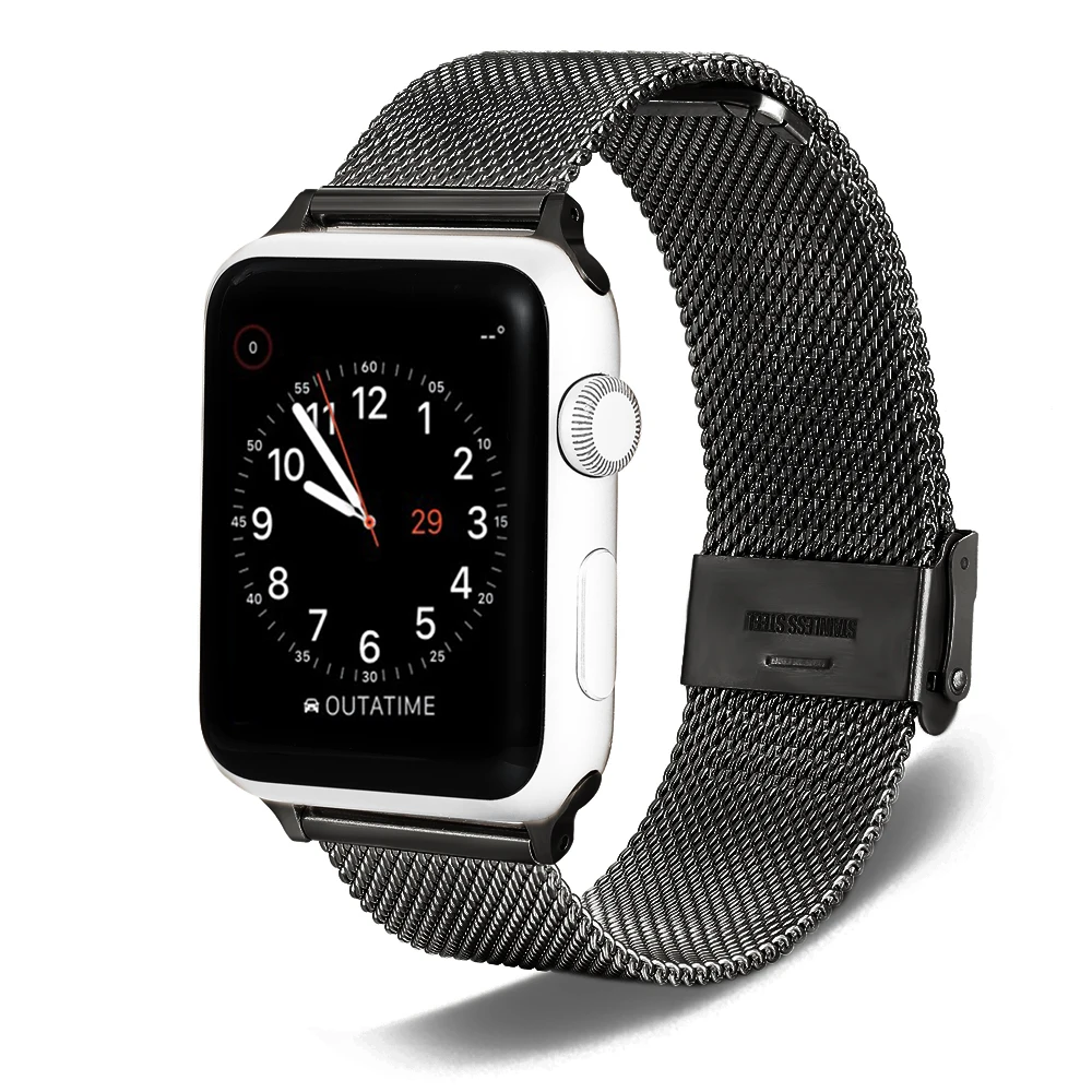 Ремешок для Apple band series 38 мм 40 42 44 металлический браслет из нержавеющей стали iWatch