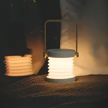 3 Световая витрина с регулируемой яркостью деревянная ручка портативный фонарь лампа телескопическое складывание Светодиодная настольная лампа зарядка ночник чтение открытый