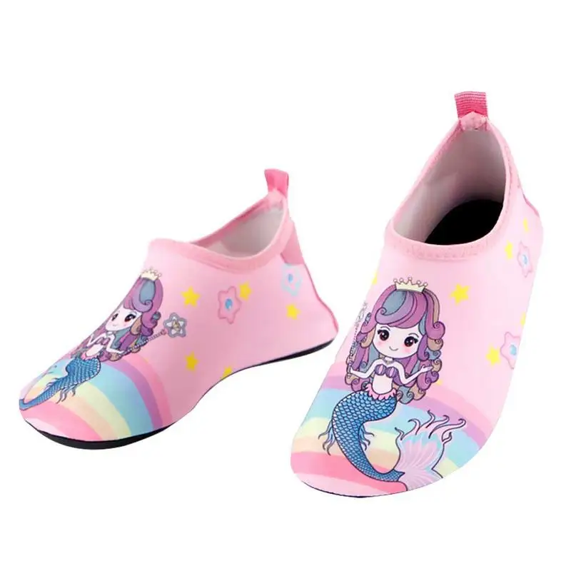 

Kids Quick Drying Swim Water Shoes Casual Footwear Barefoot LightWeight Aqua Socks For Beach Pool Cartoon Children Slippers