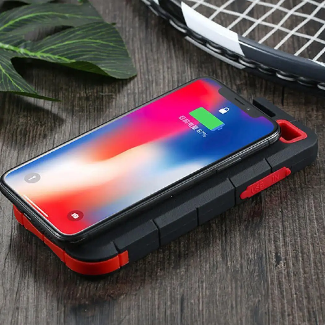 8000 мАч QI Беспроводное зарядное устройство power Bank для iPhone samsung Xiaomi Внешний