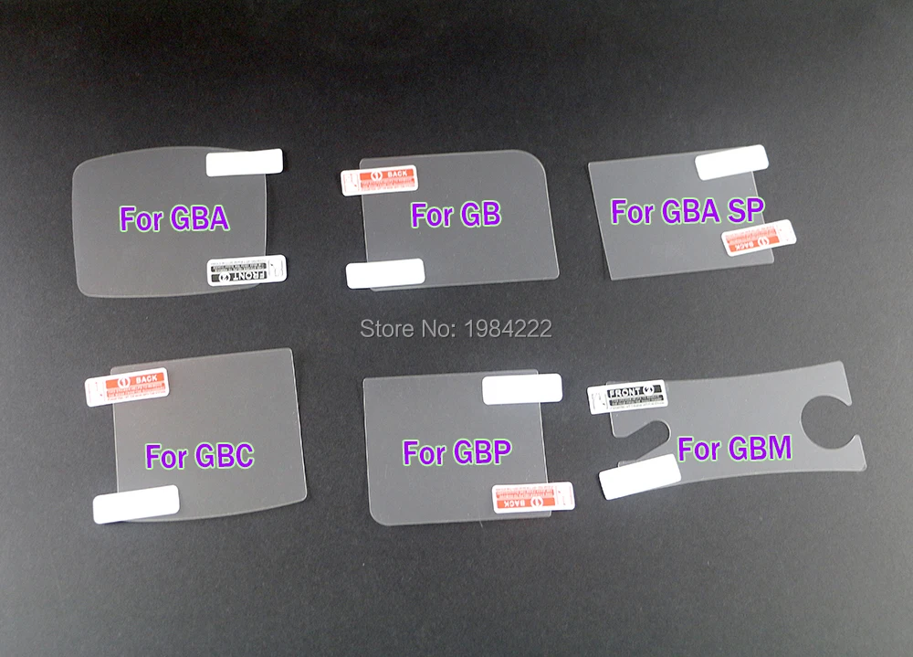 

6PCS/LOT LCD Screen Protective Film for Gameboy for GB GBA GBA SP GBC GBP for Gameboy Color Game Console Screen Protectors
