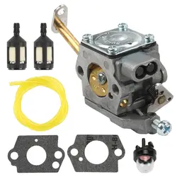 300981002 Homelite 33cc бензопилой Запчасти прокладки + Карбюратор Carb топлива линия для UT-10532 UT-10926 Ryobi RY74003D бензопилой запчасти