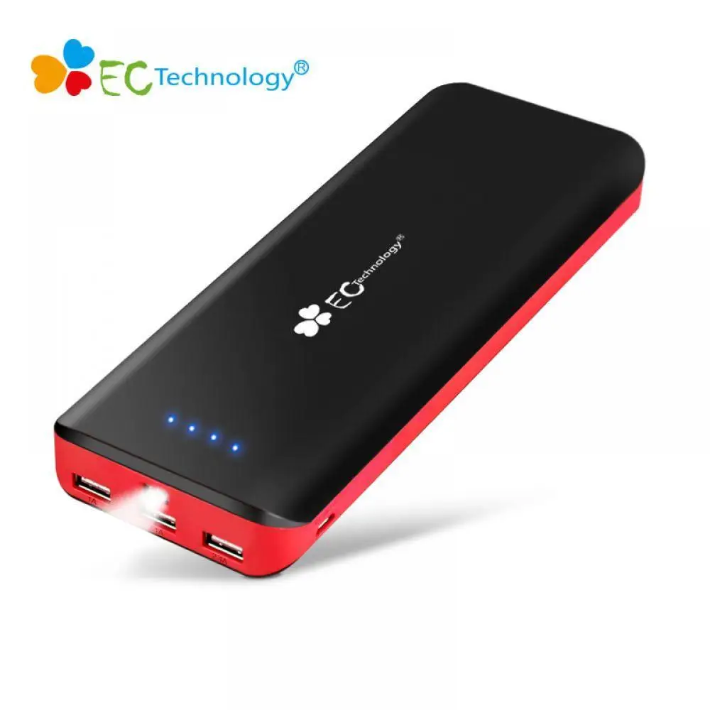 EC Technology Power Bank 16000mah Baterias Externa Portable Charger Powerbank 3 USB Power Bank ...
