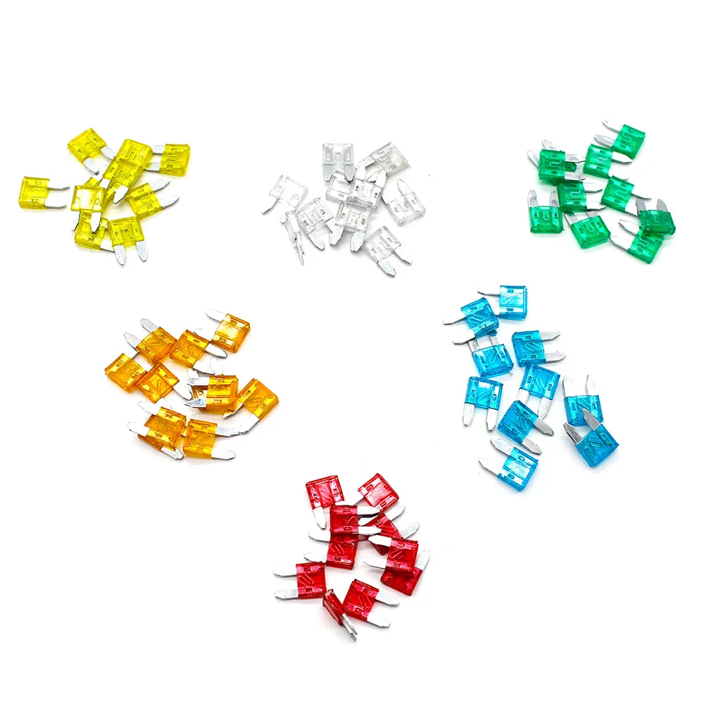 60pcs Mixed Mini Blade Fuse Zinc Alloy and Plastic Material 5A 10A 15A 20A 25 30A AMP Set Car accessories For Auto Car Truck