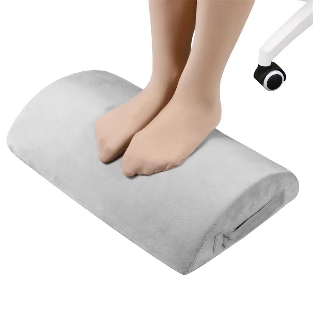 Semi Cylindrical Leg Pillow Foot Rest Pad Office Washable Cover Pillow Air Travel Home Leg up Relax Memory Foam Cushion 30E