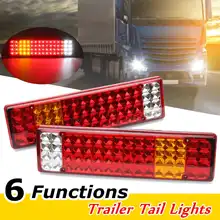 2 pz LED Posteriore Luci di Coda Lampade 6 Funzioni Per Scania per Mercedes Man Daf Ranault per Volvo Iveco 24 v