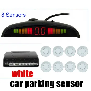 

22.5mm 12V for all cars Car LED Parking Sensor Kit Reverse Assistance 8 Sensors Radar Monitor System alarm alert BEBE loud