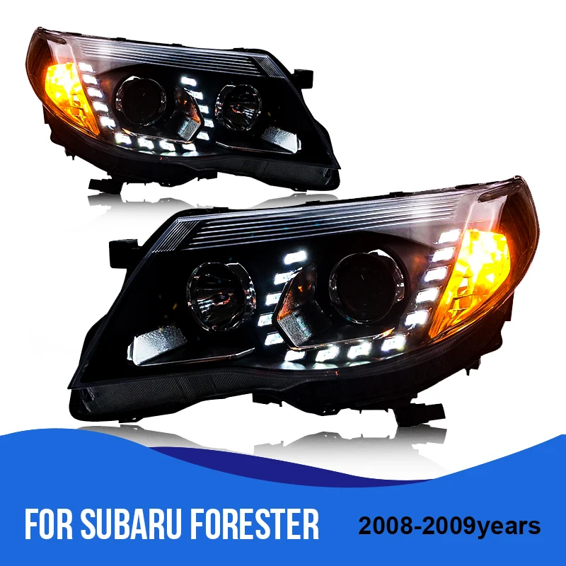

ROADOT for Forester 2008 2009 Car styling LED HID Rio auto LED headlights Head Lamp case Bi-Xenon Lens low beam