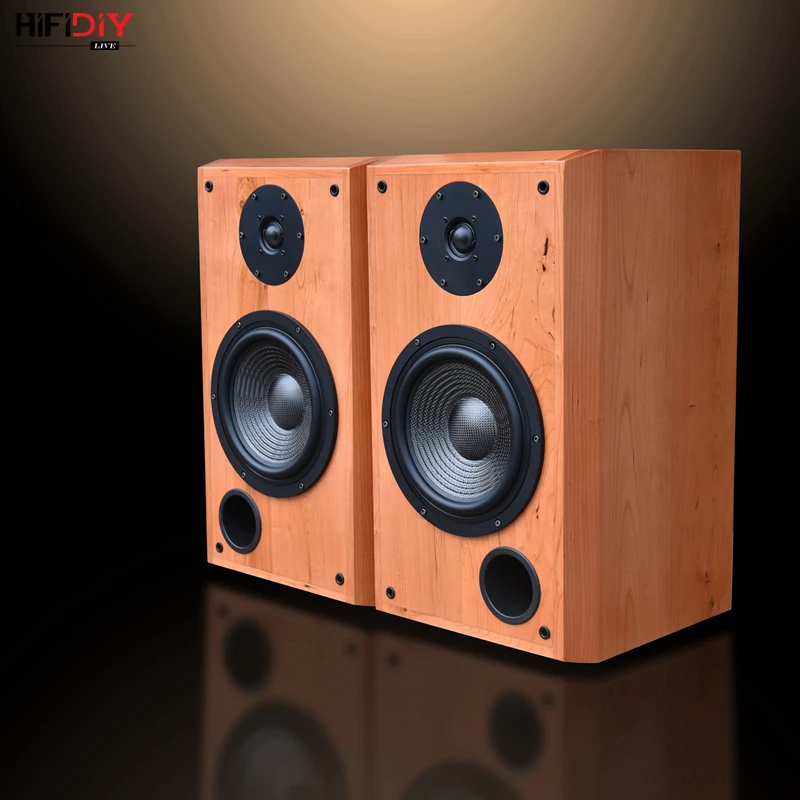 HIFIDIY LIVE cherry полностью настоящая древесина 8 дюймов колонки 200 Вт * 2 HIFI DIY пассивный
