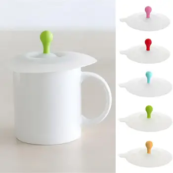

1 Pieces Cute Heart-shaped Can Clip Spoon Cup Lid 10.5 cm Silicone Seal Dust-proof Cover For Glass Ceramic Plastic Mug