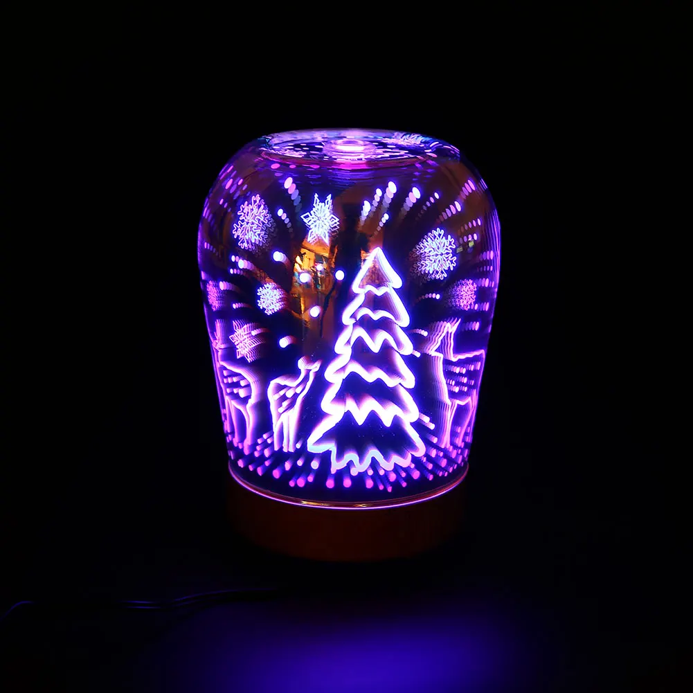 

Aroma Diffuser UltrasonicTree Shadow Pattern Air Humidifier Essential Oil Diffuser Iron Art Humidificador Mist Maker LED Lamp