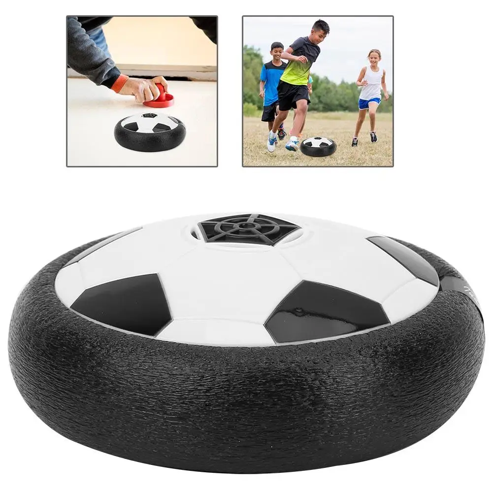 

LED Light Flashing Air Power Football Disc Indoor Outdoor Soccer Toy Multi-surface Hovering Gliding For kids