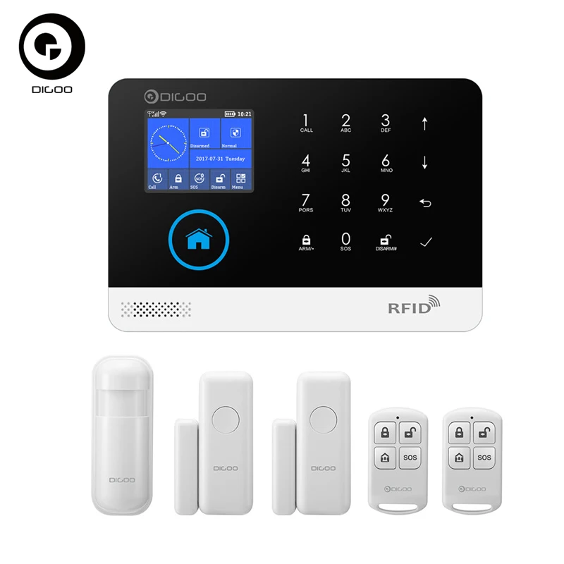 

Digoo DG-HOSA 433MHz Wireless GSM&WIFI DIY Smart Home Security Alarm Systems Kits Infrared Motion Sensor Door Magnetism Alert