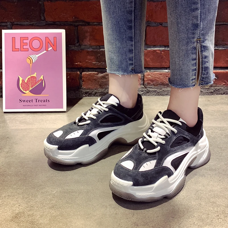 

Dad Shoes Women Spring Shoes Woman Trainers Female Chunky White Sneakers Black Comfortable Casual Sneakers Women Chaussure Femme