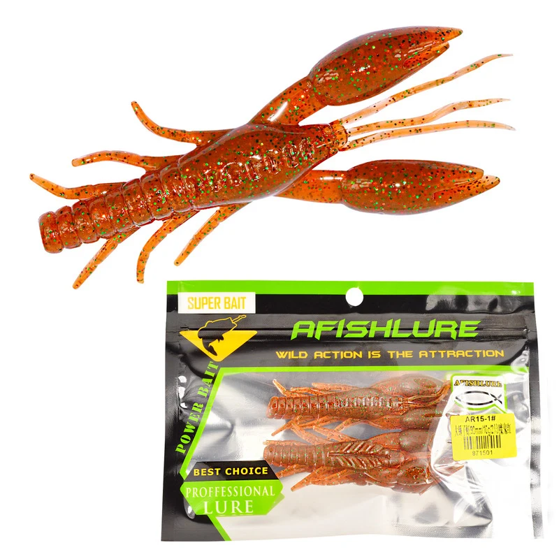 

2pcs/lot 10 Colors 9cm Hammer Claw-Shrimp Fishing Lure Soft Bass Fishing Creature Bait Fishing Accessories Pesca Bait