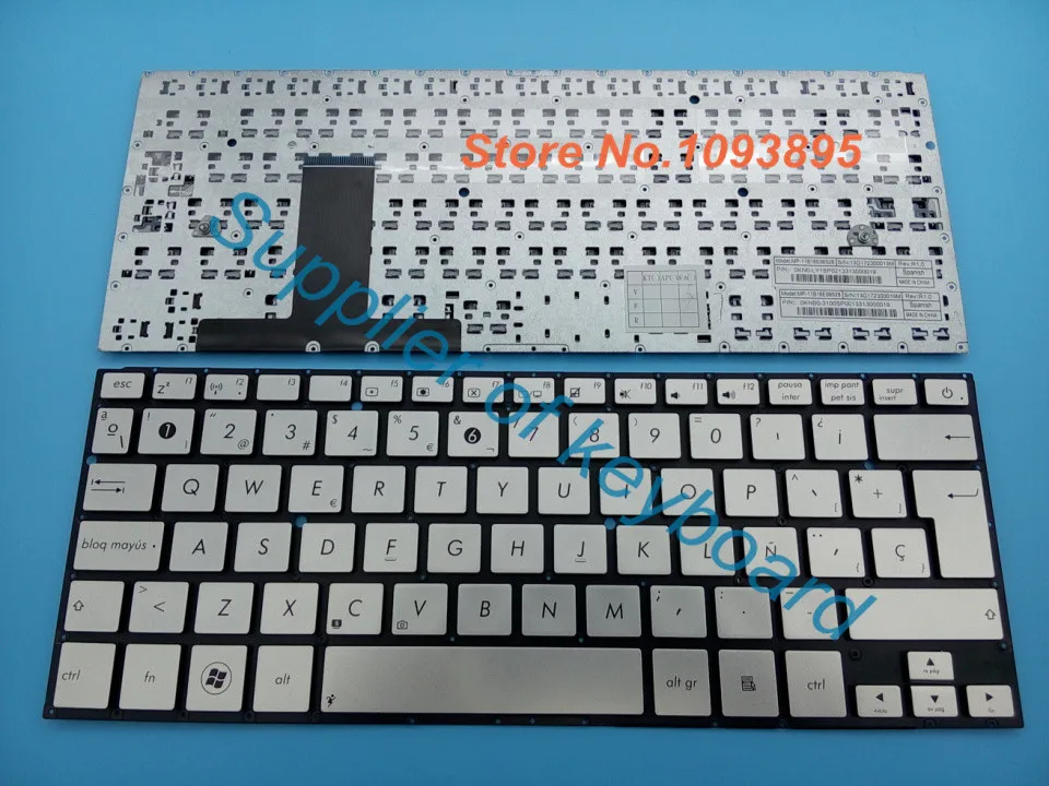 

New Latin Spanish Keyboard for Asus Zenbook Ultrabook UX31 UX31E UX31A UX31LA Laptop Spanish keyboard Silver