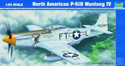 Trumpeter 02401 1/24 Американский P-51D Mustang Warplane модель истребителя комплект