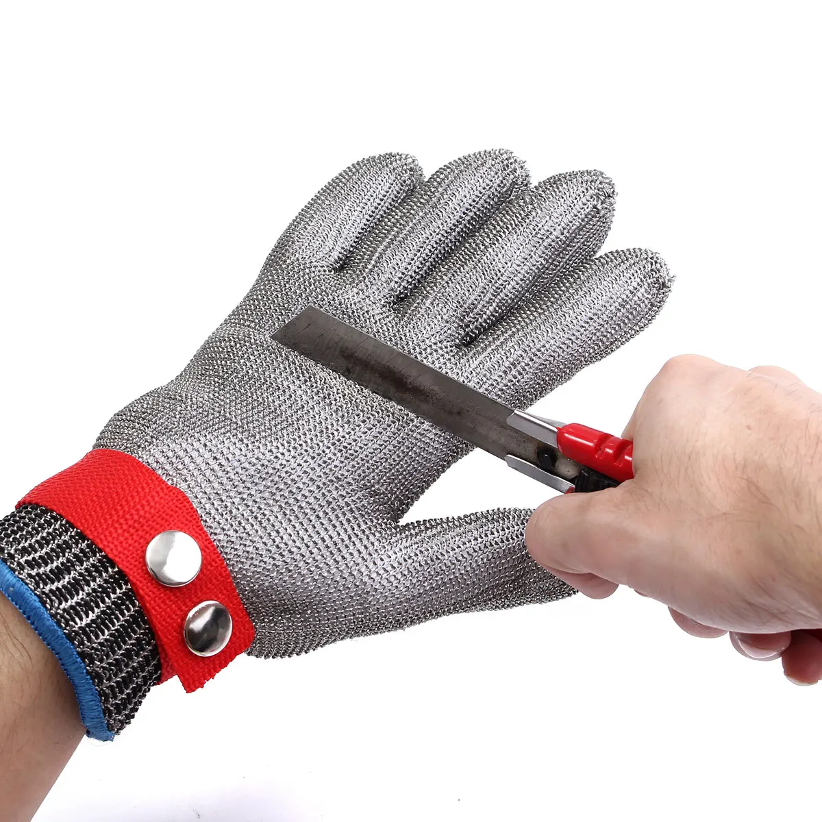 

Safety Cut Proof Stab Resistant Stainless Steel Metal Mesh Gloves Grade 5 Protective Gloves
