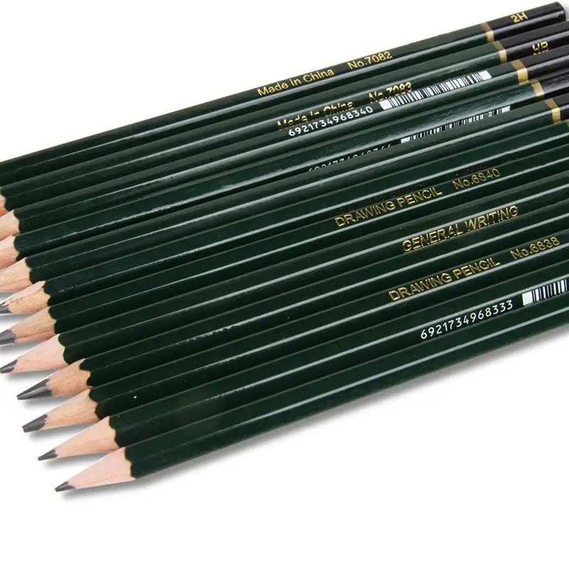 

12PCS Drawing Pencil Set Student Sketch Pencil Complete 3H 2H H HB 2B 3B 4B 5B 6B 7B 8B 9B Pencil Storage Case For Artist Kids