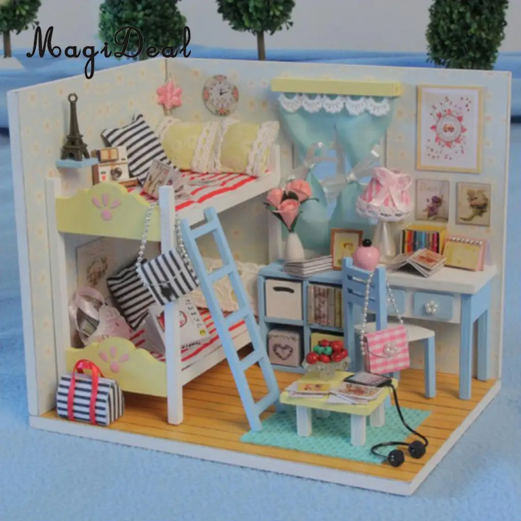 1:24 кукольный домик Миниатюрный DIY Кукольный дом наборы спальня модель художника