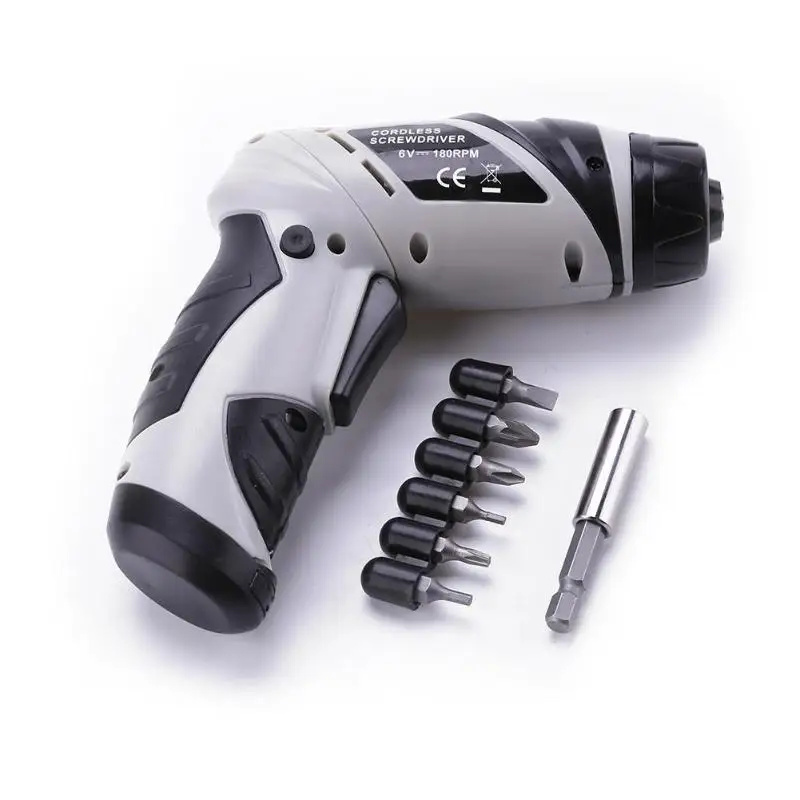 

6V Electric Screwdriver Driver Power Tools Dual Speed Cordless Drill Wireless Mini Electric Drill Battery Operated Household Set