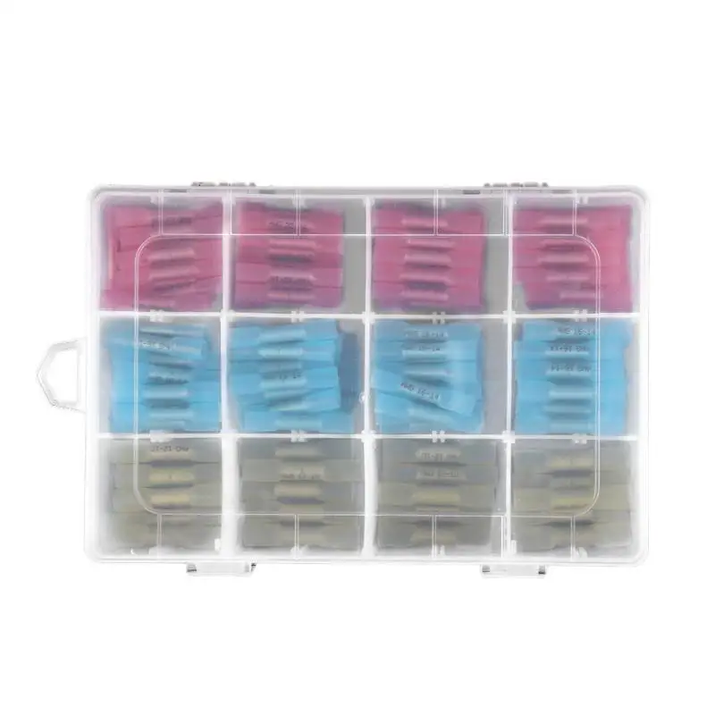 

200pcs/box Waterproof Heat Shrink Connectors Solder Seal Heat Shrink Connectors Butt Wire Terminals Electrical Connector