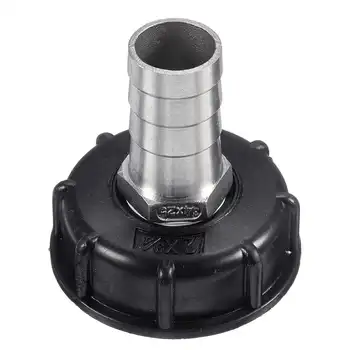 

IBC Tank Adapter Connector S60X6 to 1" Hose Oil Fuel Water Fitting 60mm Coarse Thread Faucet Valve Parts 25mm Outlet Black