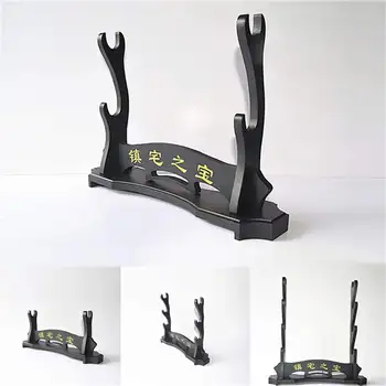 

Japanese Samurai Sword Holder Black Wood Wall Mount Sword Katana Holder Hanger Bracket Rack Display 1/2/3 /4 Layer