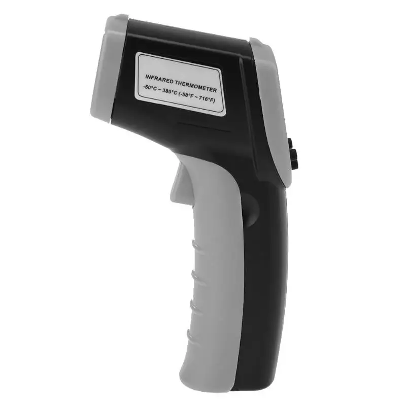 Серый цифровой лазерный инфракрасный термометр для обнаружения бесконтактного ИК-пирометра ЖК-измеритель температуры пистолет температурный инструмент