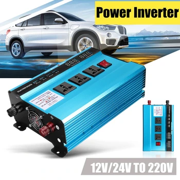 

Voltage Transformer DC12/ 24V to Car AC220V Peak 10000W Solar Power Inverter Sine Wave USB Converter Digital Display Protect