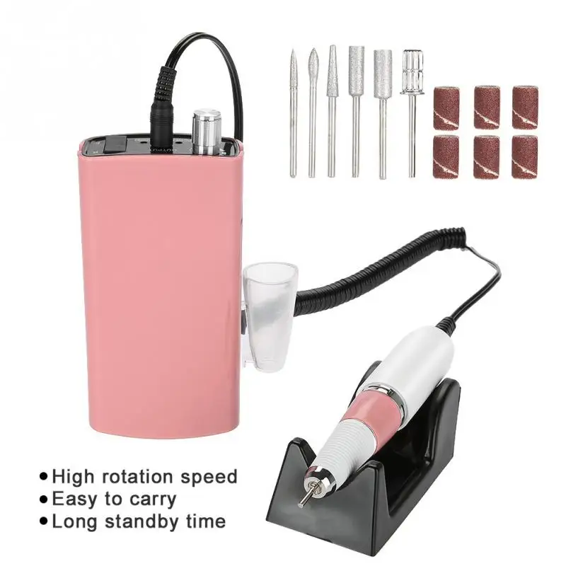 

Electric Rechargeable Nail Drill Machine Pedicure Polishing Grinding File Drill Manicure Pedicure Set Nail Polisher Equipment