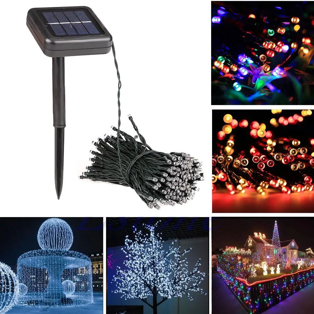

Light Lighting 370g Christmas Steady Decor On Flashing 200 String Powered Garden With Party New Solar Package Outdoor