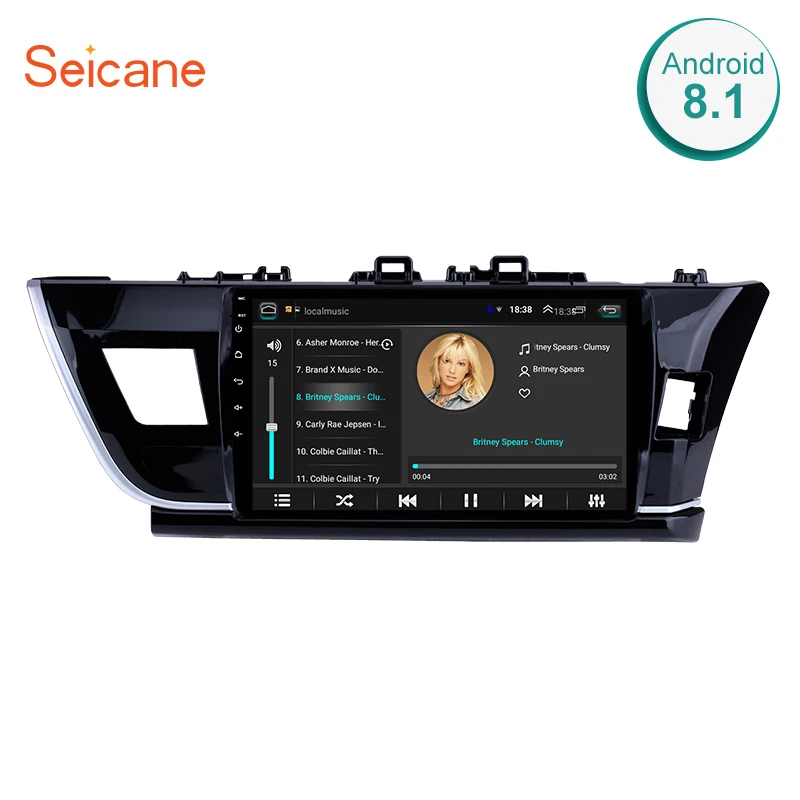Seicane Автомобильный GPS мультимедийный плеер радио для 2014 Toyota Corolla RHD 10 1 &quot2Din Android 9
