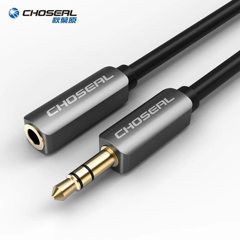 Аудио кабель удлинитель CHOSEAL 3 5 мм со штекером на разъем Aux для наушников iPhone MP3 MP4