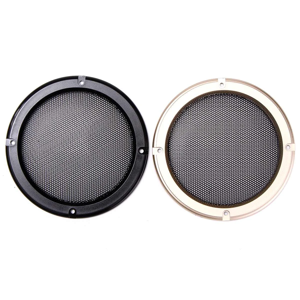 

5 Inch Car Stereo Speaker Claxon Cover Cap Circle ABS Metal Mesh Grille Guard With Protective Grille Net