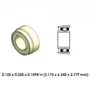 

1pcs SR144TIKZWN8 ABEC-7 3.175*6.35*2.780mm highspeed Ceramic bearing by RainDew