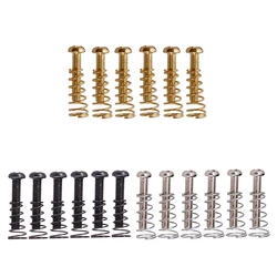 6pcs/Set Iron Electric Guitar Bridge Tailpiece Fixing Mounting Screws Saddles Screws+Pagoda-shaped Springs 6pcs/Set Iron Electric Guitar Bridge Tailpiece Fixing Mounting Screws Saddles Screws+Pagoda-shaped Springs