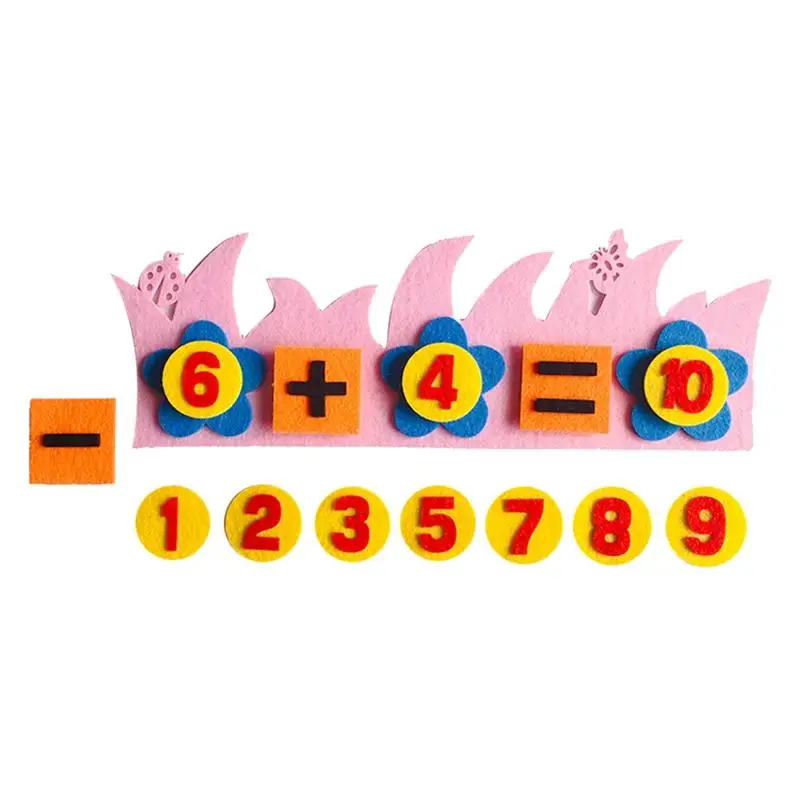 

1 Set Kids Felt Handmade Mathematics Educational DIY Non-Woven Digital Addition And Subtraction Toys Teaching Equipment