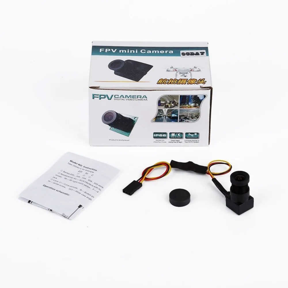 

Mini Wide Angle FPV Camera 700 TVL 3.6mm NTSC Recording for Quadcopter