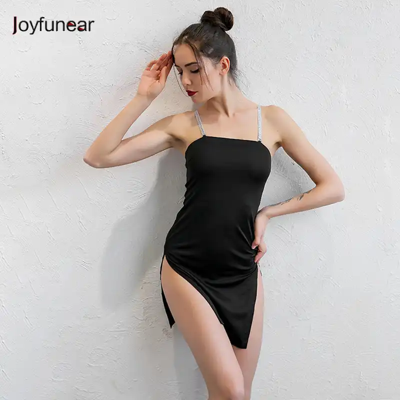 double split mini dress