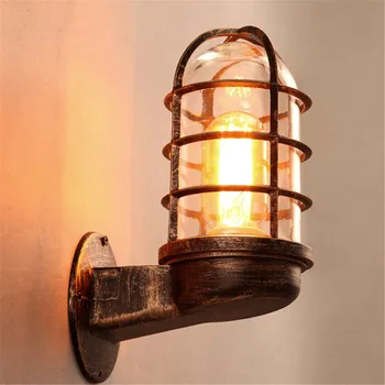 

Retro Industrial Wall Light Iron Rustic Lamp Sconce Hallway Patio Lantern Indoor Lighting Bedroom Hallway Restaurant Decoration