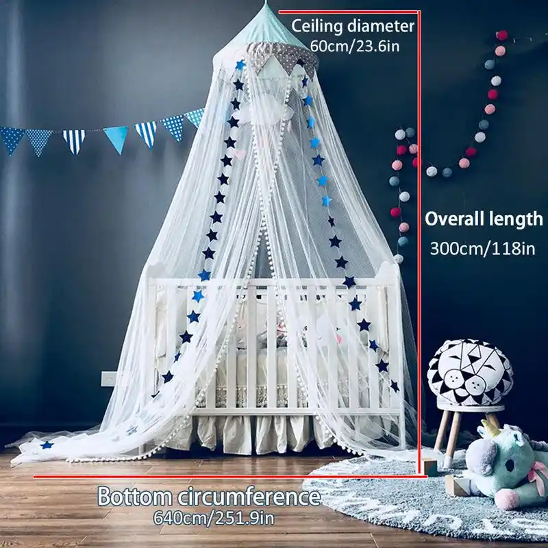 Nordic Style Kids Decoration Cotton Dome Mosquito Net Princess