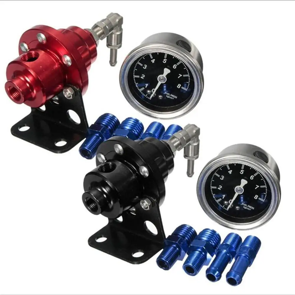 

Car Refitting Universal Adjustable Fuel Pressure Regulator Fuel Booster Pressure Regulator with Meter