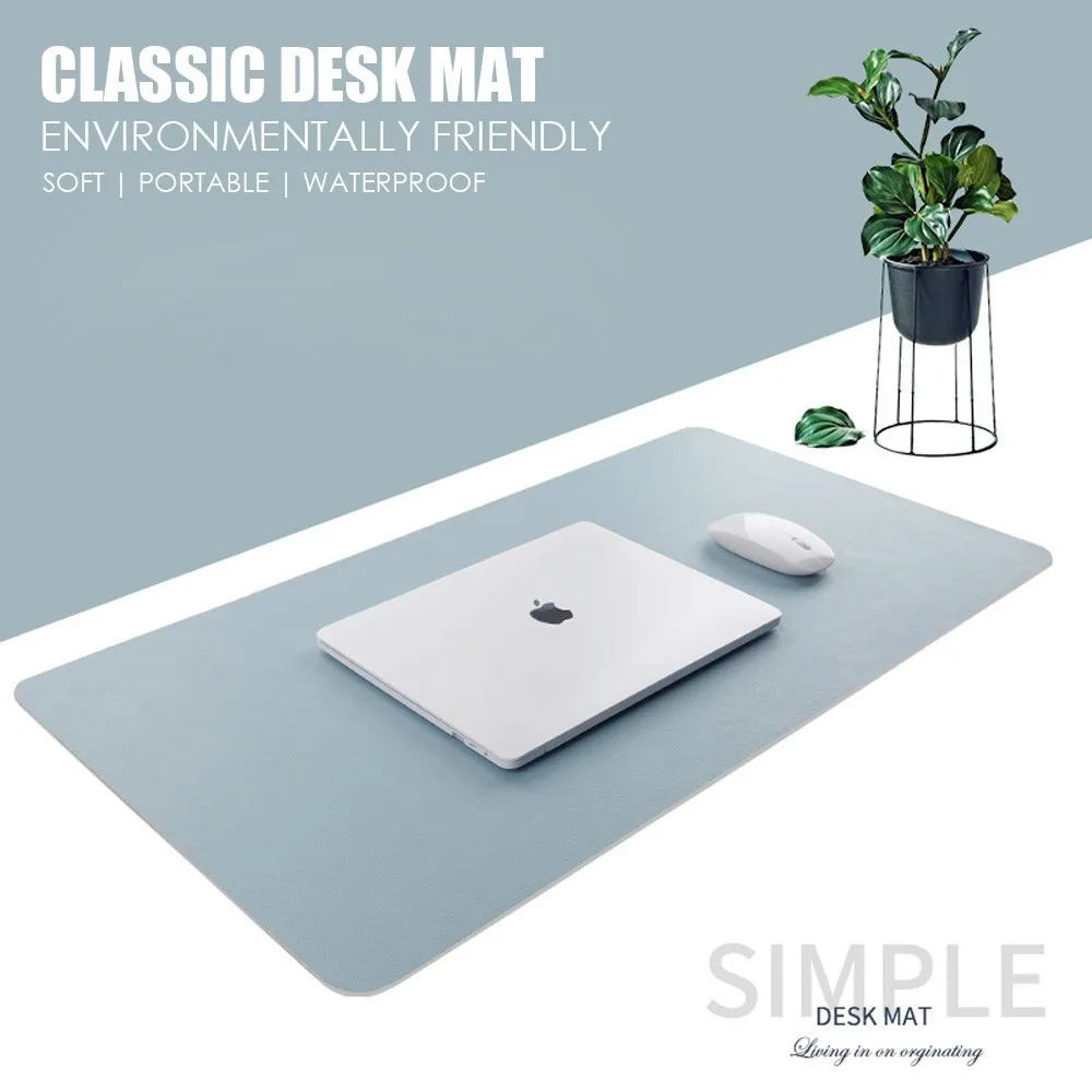  Double-side Usable Mouse Pad Portable Large Gaming Mousepad Waterproof PU Leather Desk Pad Grand Ma