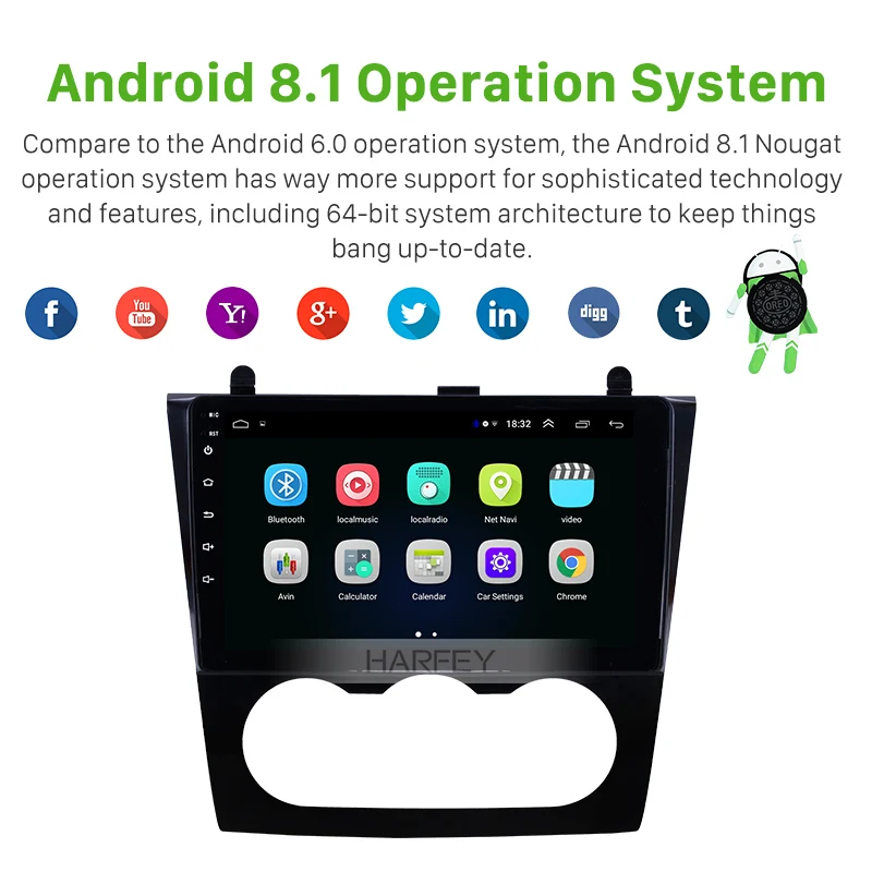 Flash Deal Harfey 9 inch Android 8.1 for Nissan Teana ALTIMA 2008-2012 Auto A/C Multimedia Player HD Touchscreen Radio with GPS Navi WIFI 1