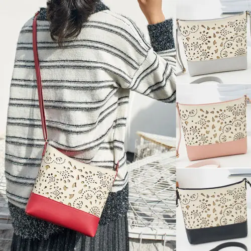 

Women Shoulder Bag High Qulity Leather Handbag Hollow Carved Messenger Outdoor Leisure Joker Crossbody Fashion Satchel